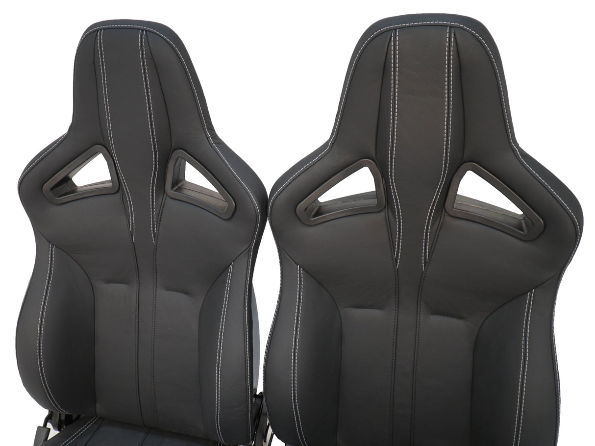 Defender Sportsitze (Paar) beheizt "Elite Sports" (XS BLACK VINYL)