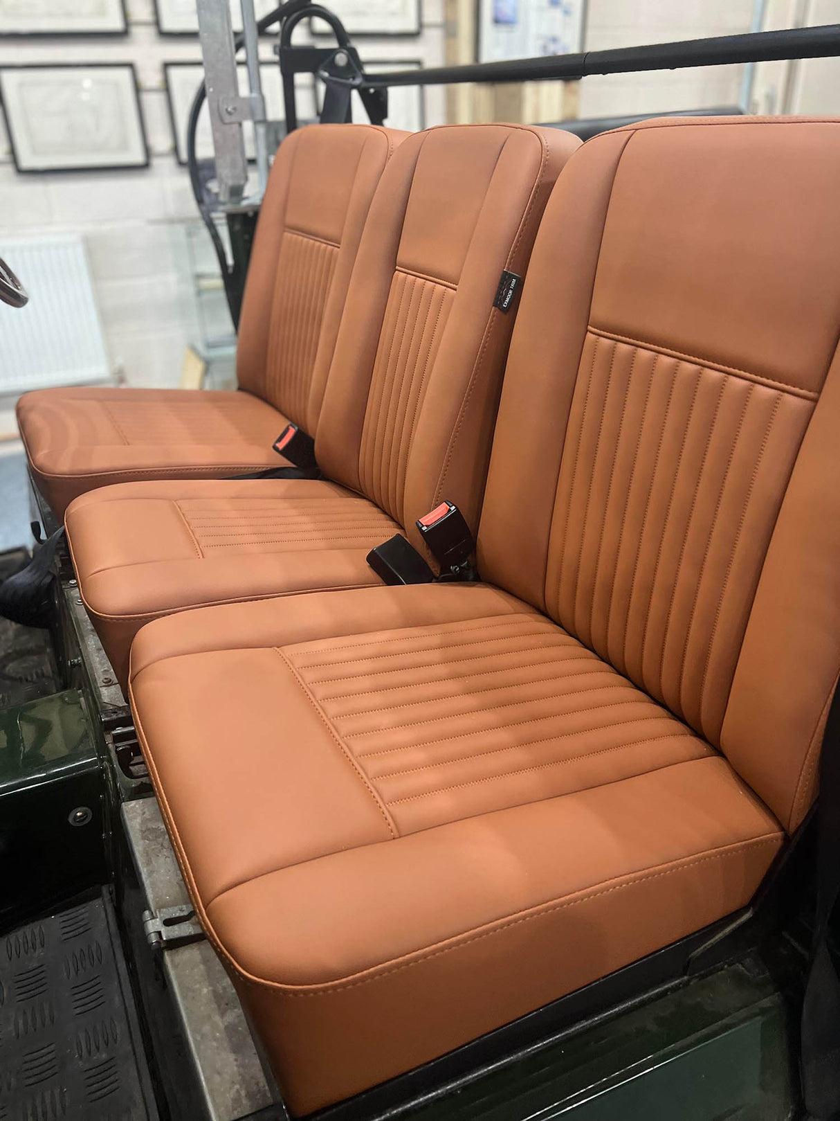 Serie 2 & 3 Frontsitz-Set Deluxe "Classic Flute Oxford Tan Vinyl"