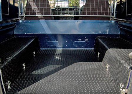 Serie & Defender Akustikmatten Heckwanne / Kofferraum (mit rechteckigen Innenkotflügeln)