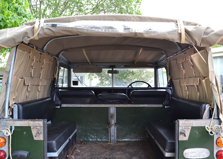 Canvas Seitentasche hinten Serie & Defender "Sand"