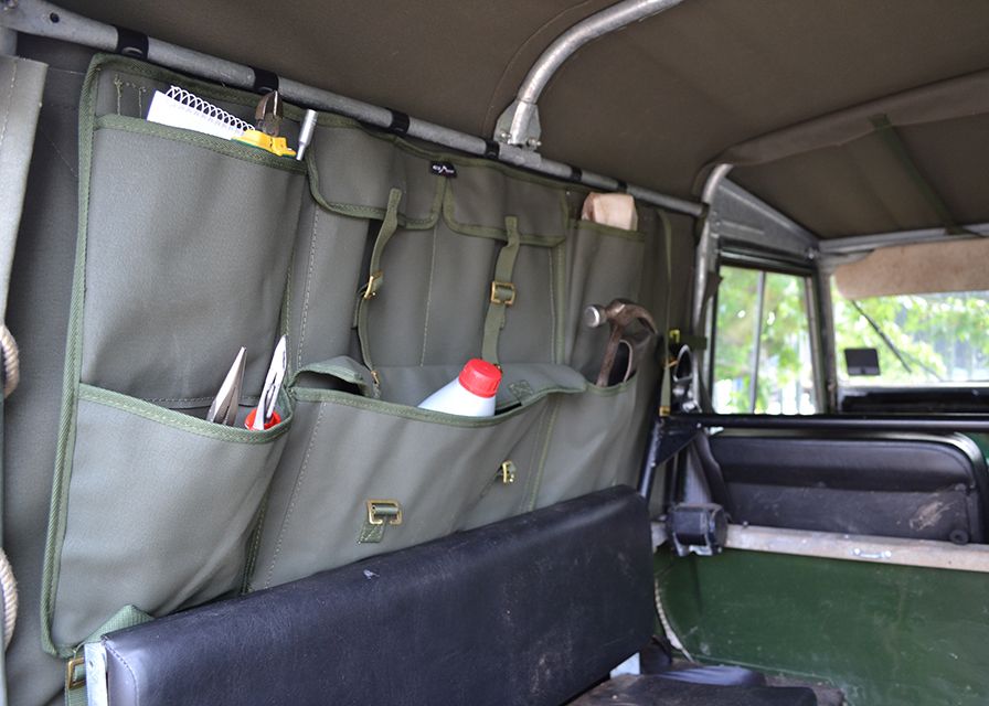 Canvas Seitentasche hinten Serie & Defender "Khaki"