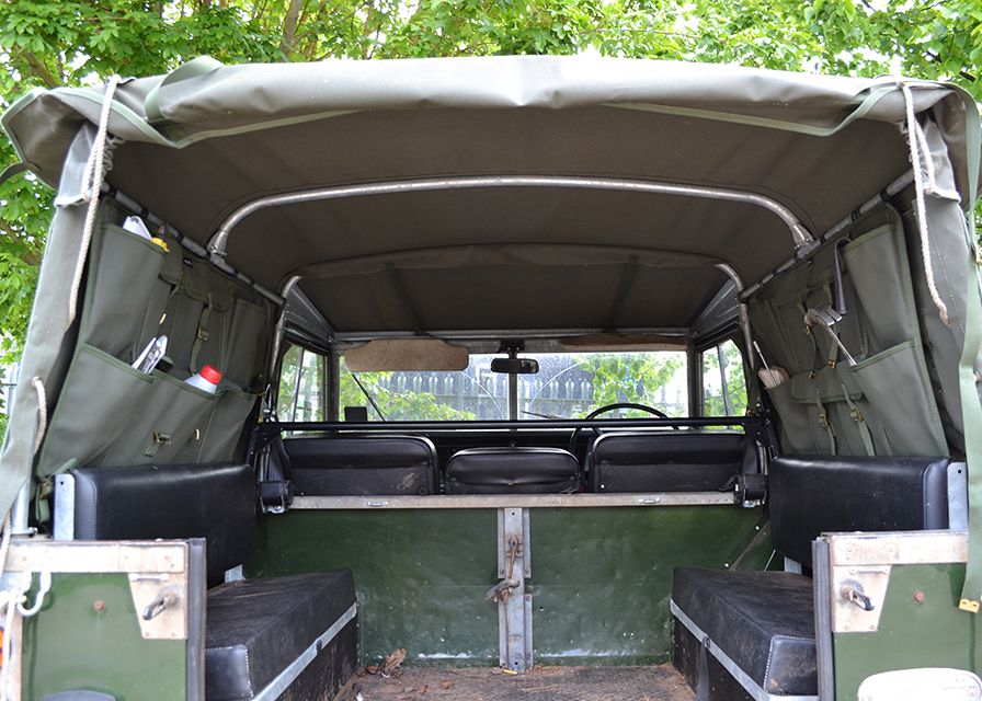 Canvas Seitentasche hinten Serie & Defender "Khaki"