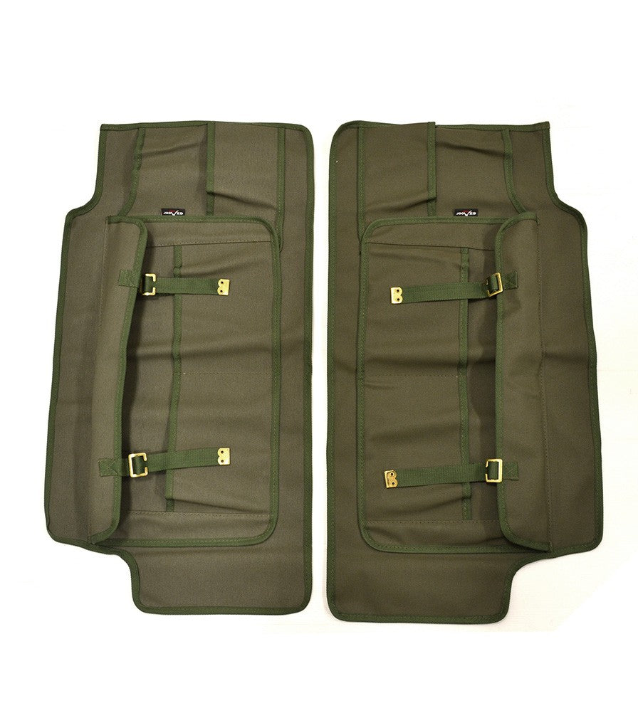 Canvas Türtaschen (Paar) vorne Serie "Khaki"