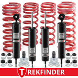 Höherlegungsfahrwerk TREKFINDER für LAND ROVER Defender 130 mit TREKFINDER RAID Dämpfer mittlere Zuladung + 40 mm