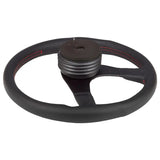 Lenkradset TUNER schwarz ( Lenkrad + Nabe ) TREKFINDER für LR Defender 90/110/130 OHNE ESC, MIT 17 mm Lenksäule bzw. 36er Verzahnung