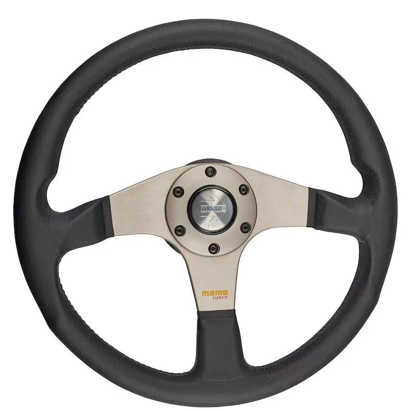 Lenkradset TUNER silber ( Lenkrad + Nabe ) TREKFINDER für LR Defender 90/110/130 OHNE ESC, MIT 17 mm Lenksäule bzw. 36er Verzahnung