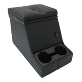 Premium Cubby Box (abschließbar) (Längsnaht, schwarzes Leder)