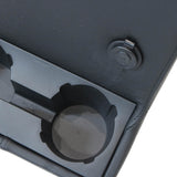 Premium Cubby Box (abschließbar) (Längsnaht, schwarzes Leder)