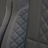 Defender "County Diamond XS" Frontsitze (Paar) beheizt (schwarzes Leder)