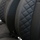 Defender "County Diamond XS" Frontsitze (Paar) beheizt (schwarzes Leder)