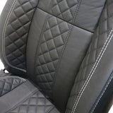 Defender "Urban Diamond XS" Frontsitze (Paar) beheizt (schwarzes Leder)