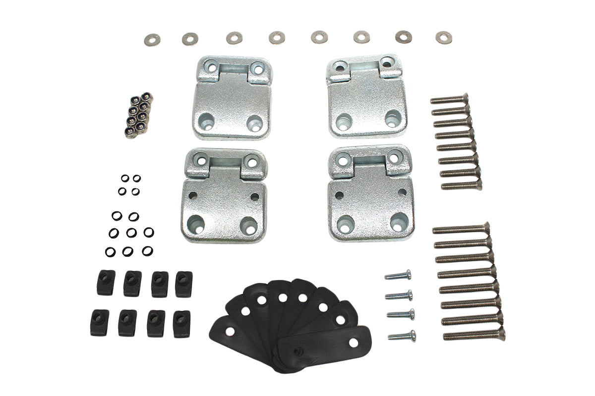 Türscharnier-Kit Türen vorne Serie 3 / Defender (mit Edelstahlschrauben)