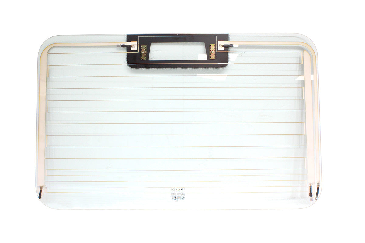 Scheibe Hecktür / Heckscheibe (grün getönt, beheizt, mit Bremslicht) Defender (ab 2A622424 / 2002)