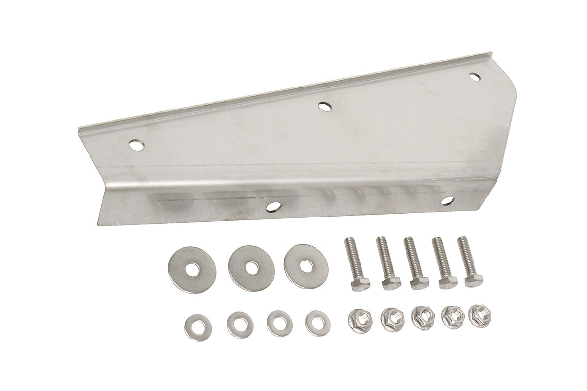 Halteblech Schmutzfänger vorne links Defender bis 2006 (Edelstahl)