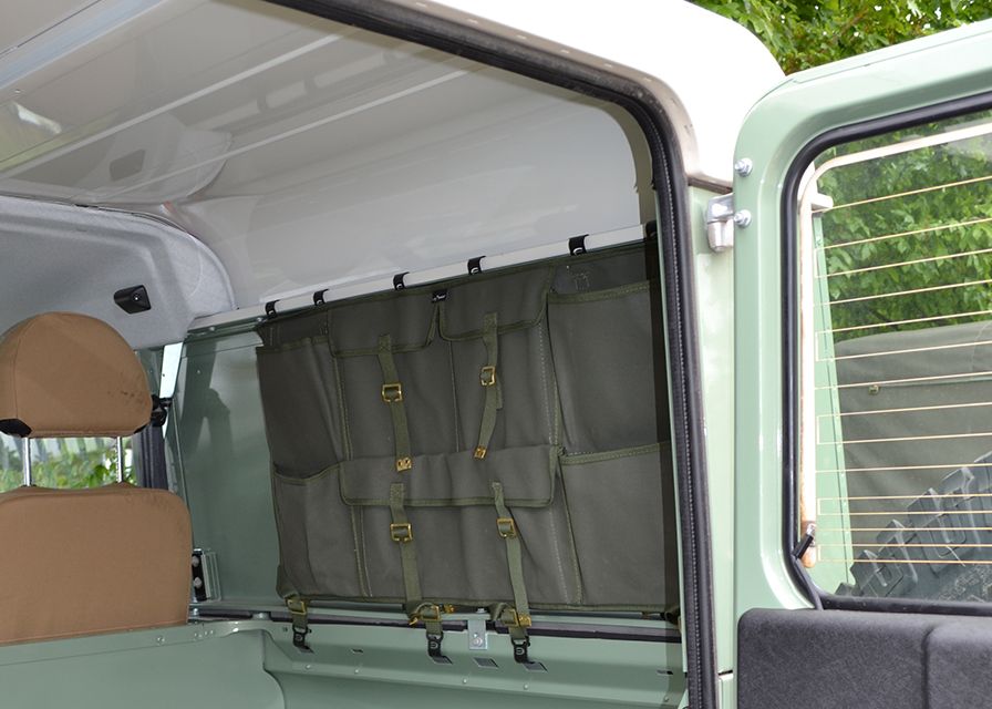 Canvas Seitentasche hinten Serie & Defender "Khaki" (Exmoor Trim)